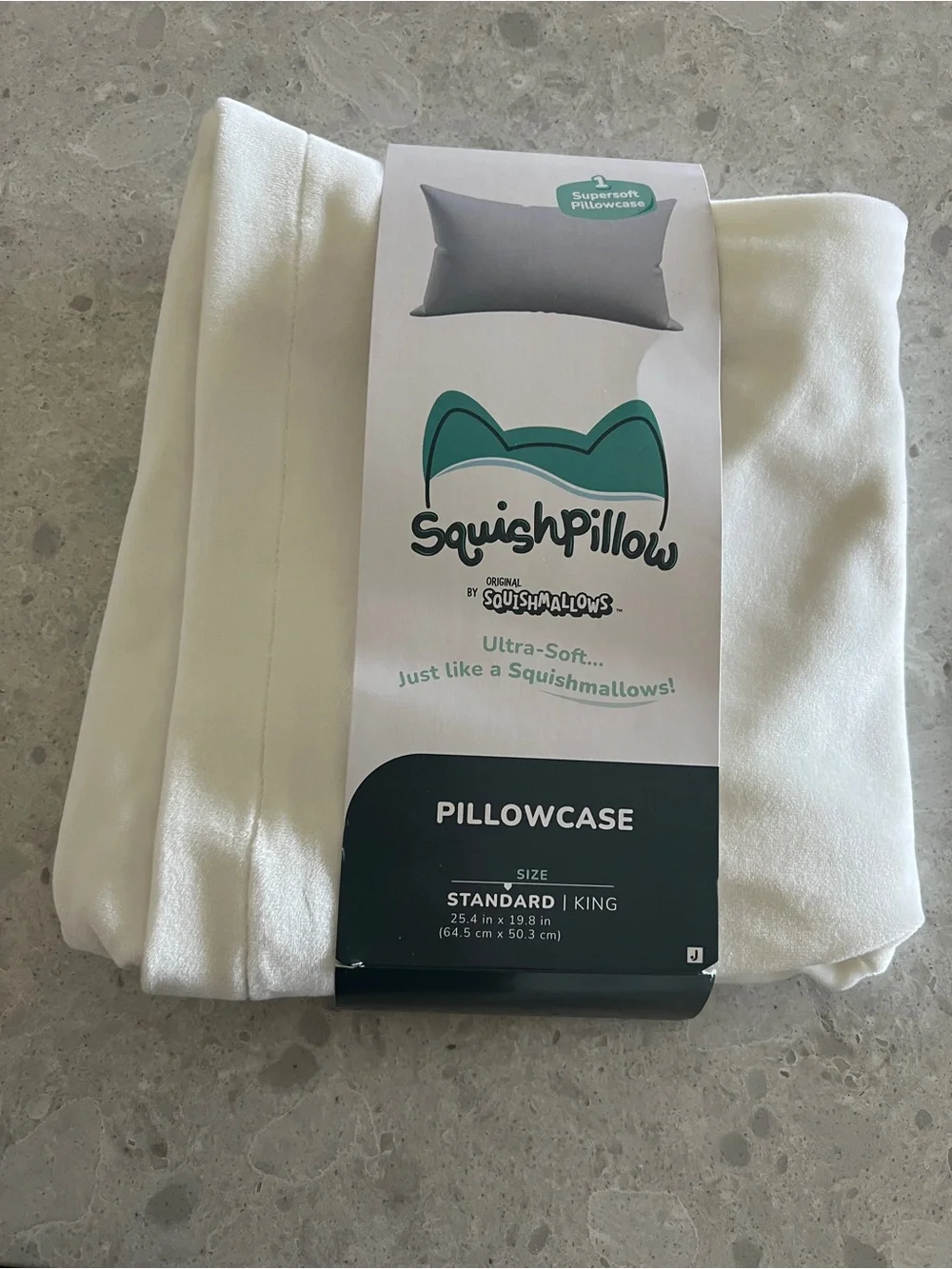 Squishpillow Ultra-Soft White Pillowcase - Standard